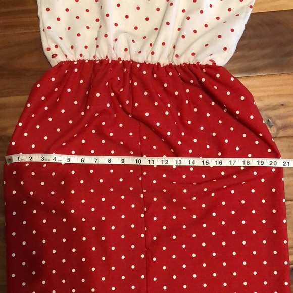 Last chance!! Vintage red and white polka dot dress by Toni Todd - Picture 10 of 12